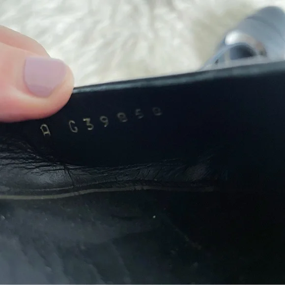 Chanel 23P Mary Jane Ankle Strap Black Leather CC Logo Flat Shoes 36.5 - Picture 5 of 11